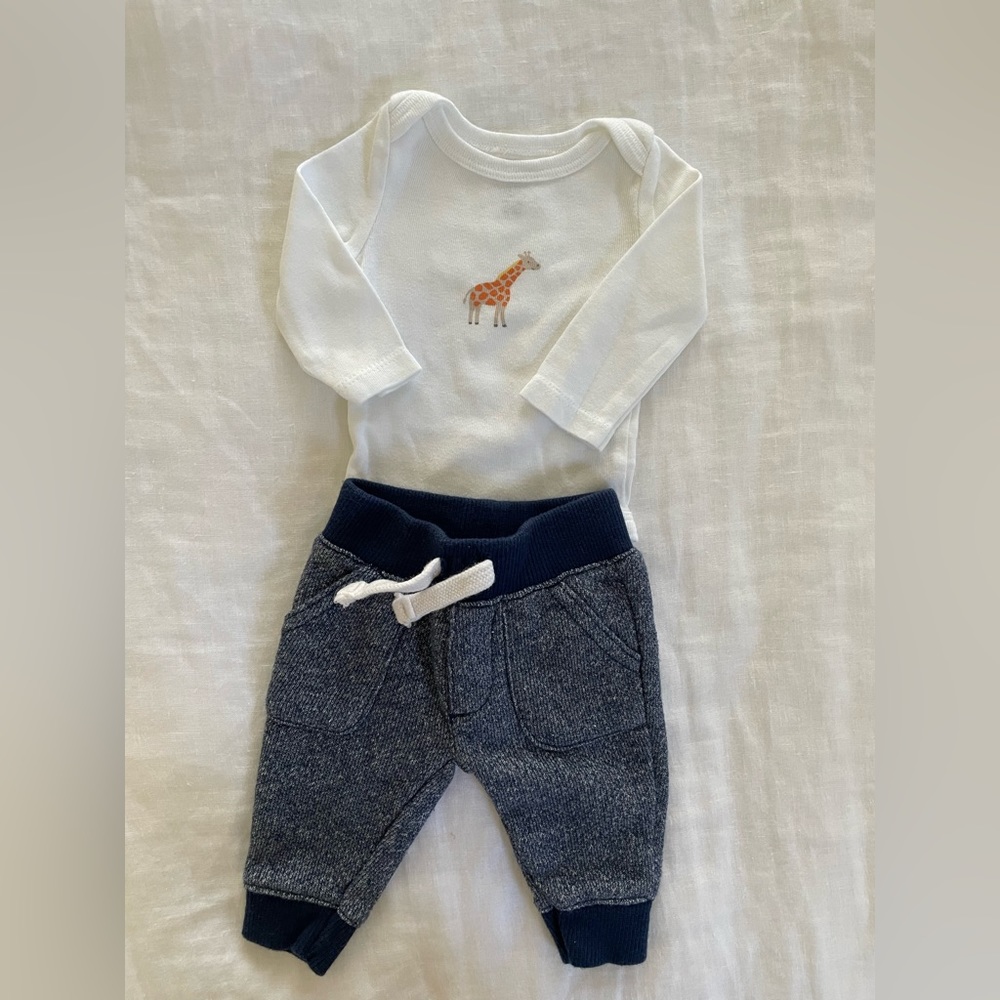 Newborn sweats and onsie